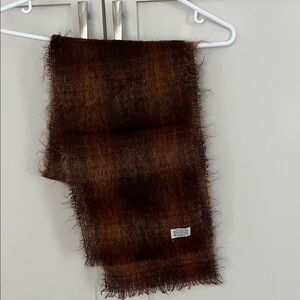 Brown and Black wool and mohair Scarf